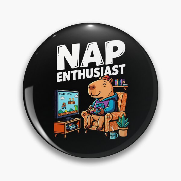 Item preview, Nap Enthusiast Cute Capybara Gaming Design designed and sold by DesignedByMarty.