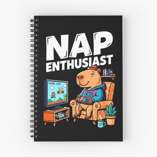 Item preview, Nap Enthusiast Cute Capybara Gaming Design designed and sold by DesignedByMarty.