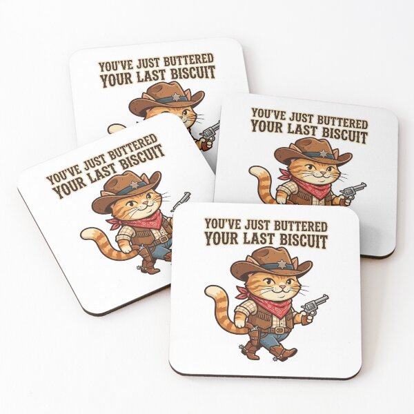 Item preview, You've Just Buttered Your Last Biscuit Cowboy Cat designed and sold by raedattia.