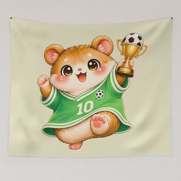Item preview, Victory Dance Hamster ?⚽ Cute Football Champion Design designed and sold by Pick'n Quick.
