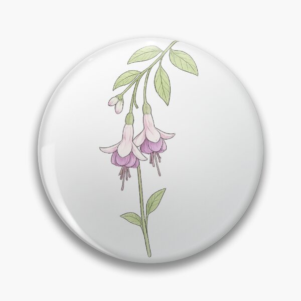 Item preview, Delicate fuchsia blooms designed and sold by Side Quest Co..
