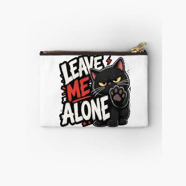 Item preview, Leave Me Alone Grumpy Black Cat designed and sold by PixoNest.