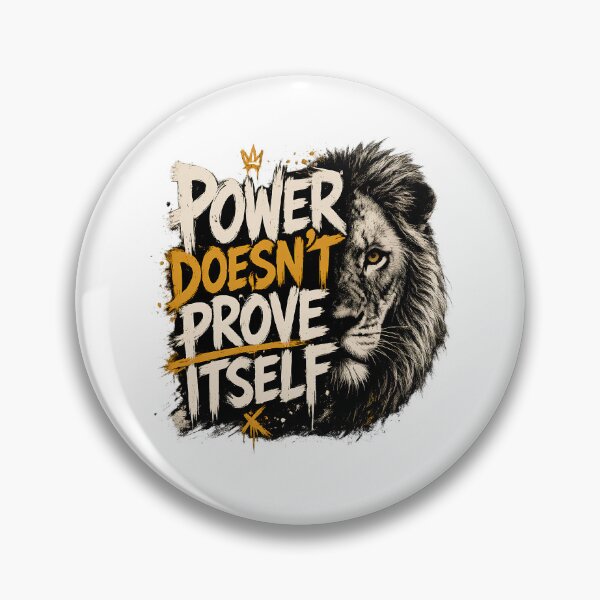 Item preview, Power Doesn't Prove Itself Graffiti Lion Art designed and sold by Presshue.