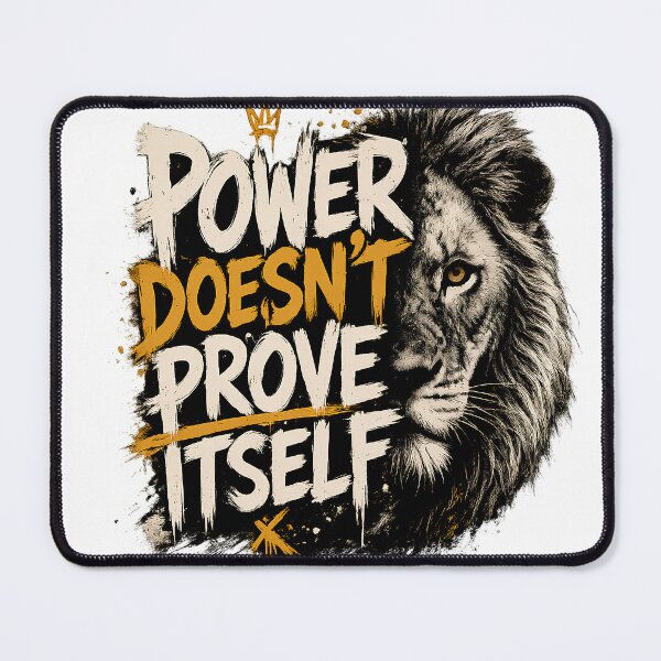 Item preview, Power Doesn't Prove Itself Graffiti Lion Art designed and sold by Presshue.