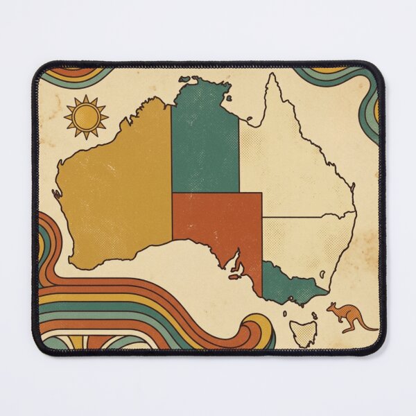 Item preview, Australia Retro Colour Poster  designed and sold by Dimensionality.