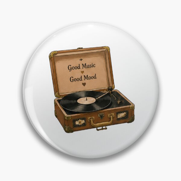 Item preview, Vintage Record Player Sticker | Good Music Good Mood Retro Aesthetic designed and sold by PopStickerLab22.