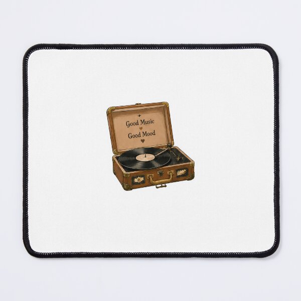 Item preview, Vintage Record Player Sticker | Good Music Good Mood Retro Aesthetic designed and sold by PopStickerLab22.