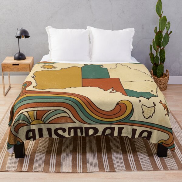 Item preview, Australia Retro Colour Poster designed and sold by Dimensionality.