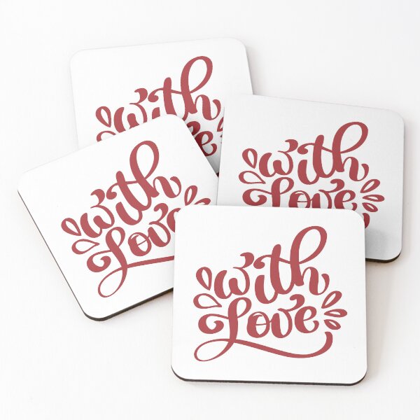 Item preview, With Love Red Typography Quote designed and sold by AhinoraArtShop.