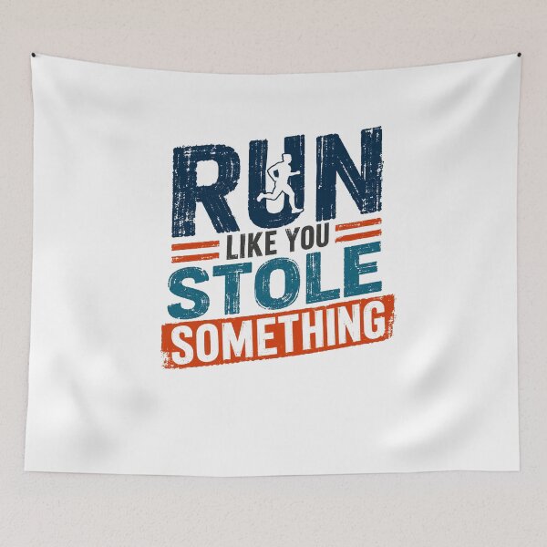 Item preview, Run Like You Stole Something Funny Running Jogger Athlete Motivation designed and sold by RetroMini2026.