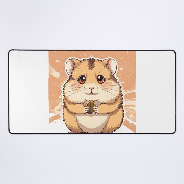 Item preview, Cute Kawaii Hamster Sticker | Adorable Fluffy Hamster Holding Sunflower Seed Cartoon designed and sold by dreamz-world.