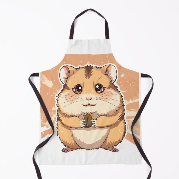 Item preview, Cute Kawaii Hamster Sticker | Adorable Fluffy Hamster Holding Sunflower Seed Cartoon designed and sold by dreamz-world.