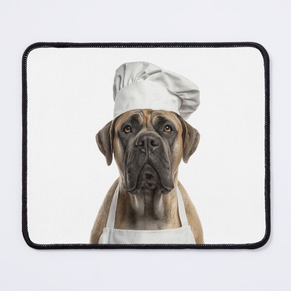 Item preview, Funny Mastiff Dog Chef Realistic Animal Cooking Humor Art designed and sold by LazyOwlStore.