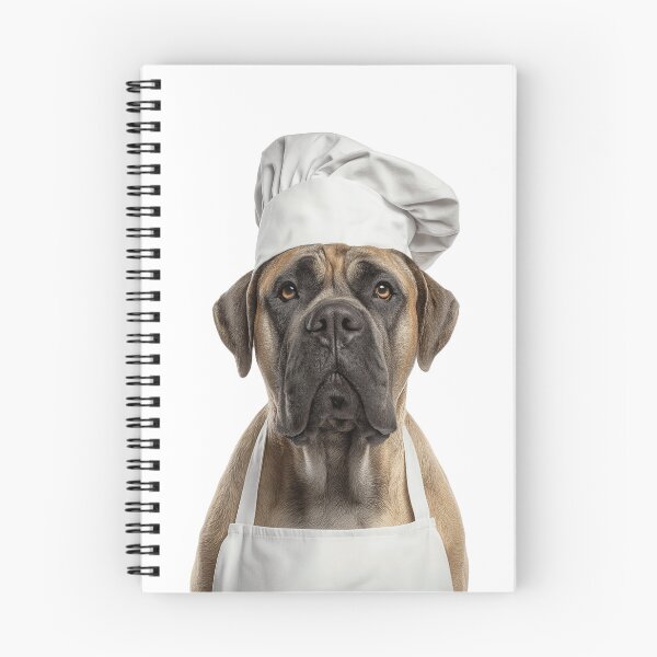 Item preview, Funny Mastiff Dog Chef Realistic Animal Cooking Humor Art designed and sold by LazyOwlStore.