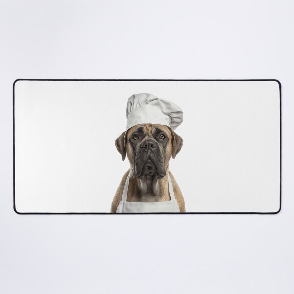 Item preview, Funny Mastiff Dog Chef Realistic Animal Cooking Humor Art designed and sold by LazyOwlStore.