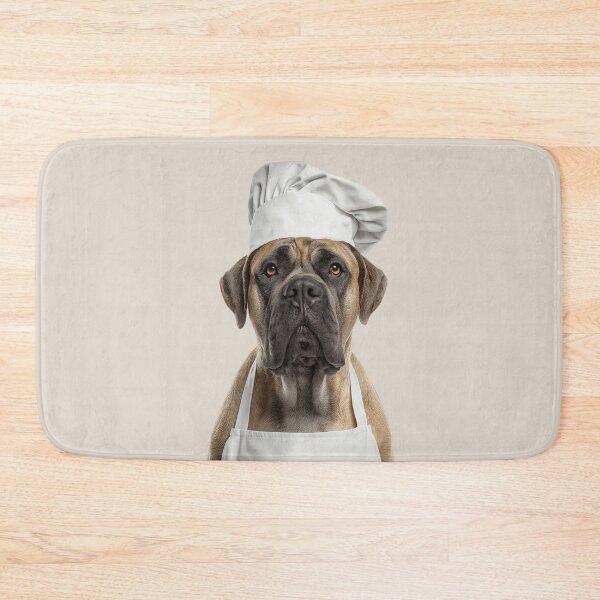 Item preview, Funny Mastiff Dog Chef Realistic Animal Cooking Humor Art designed and sold by LazyOwlStore.