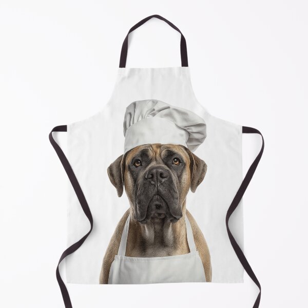 Item preview, Funny Mastiff Dog Chef Realistic Animal Cooking Humor Art designed and sold by LazyOwlStore.