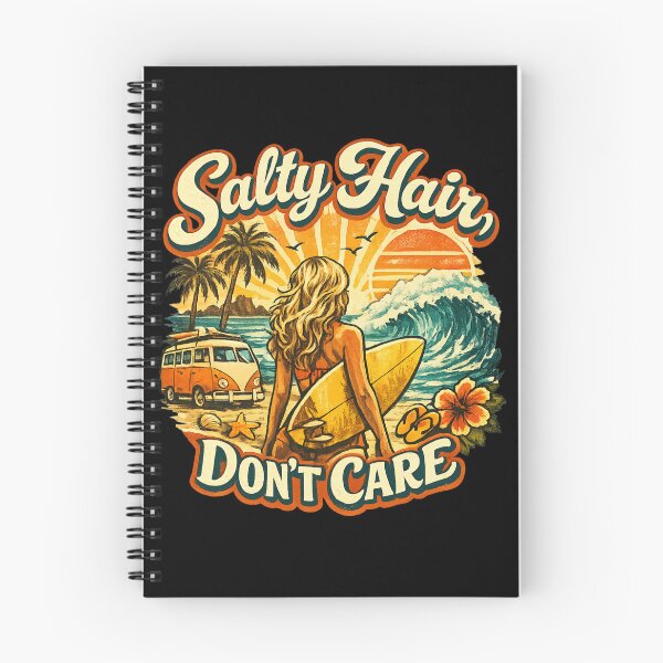 Item preview, Salty Hair Don't Care Vintage Surf Aesthetic Beach Summer Coastal Retro Sunset designed and sold by Ladys-Gents.