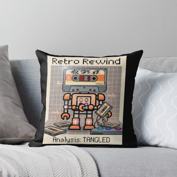 Item preview, Retro Rewind Cassette Mix Tape Robot – Funny 80s Tech Mashup designed and sold by SunandShade.