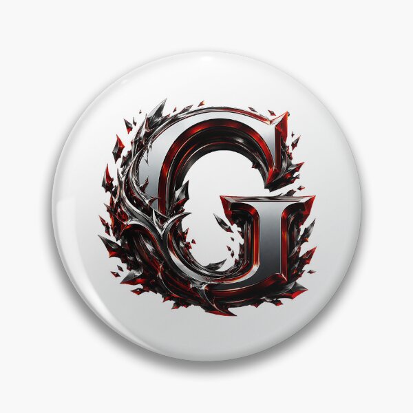 Item preview, Crimson Steel Alphabet of Power Letter G designed and sold by BlissBlvdShop.