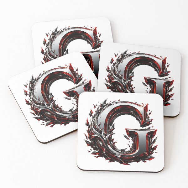 Item preview, Crimson Steel Alphabet of Power Letter G designed and sold by BlissBlvdShop.