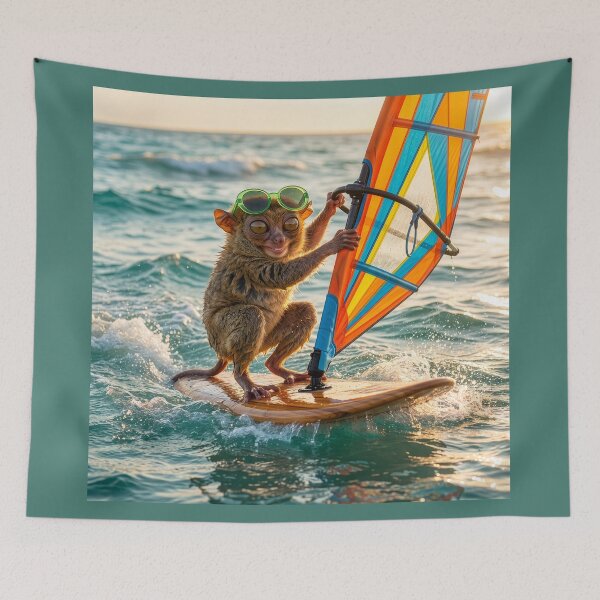 Item preview, Tarsier Trades the Jungle for the Stoke designed and sold by Tridentulus.