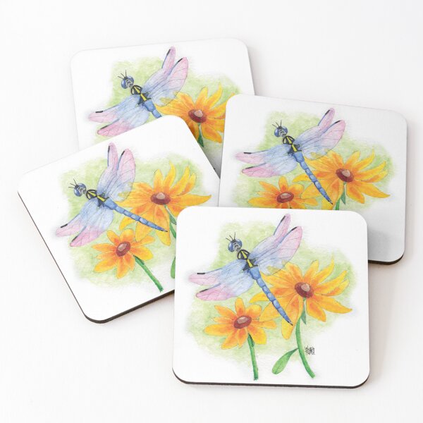 Item preview, BLUE DRAGONFLY WITH BLACK EYED SUSAN designed and sold by Jesus Vichareli.