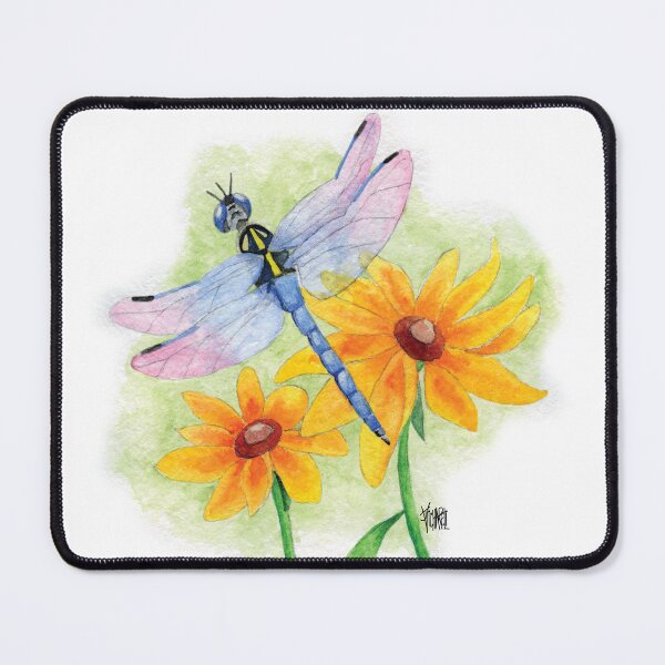 Item preview, BLUE DRAGONFLY WITH BLACK EYED SUSAN designed and sold by Jesus Vichareli.