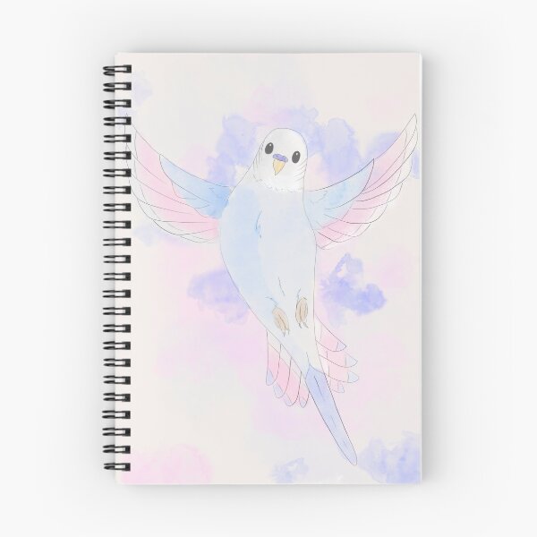 Item preview, "True Colors" Trans Pride Budgie designed and sold by Shadow's Design.