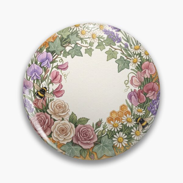 Item preview, Bee Wreath Shirt – Wildflower Honeycomb Botanical Circular Illustration Tee designed and sold by DmaarGroup.