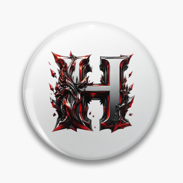 Item preview, Crimson Steel Alphabet of Power Letter H designed and sold by BlissBlvdShop.