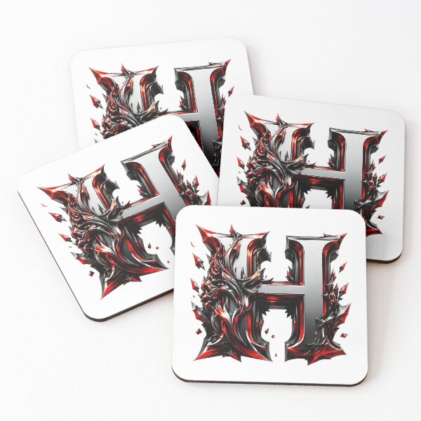 Item preview, Crimson Steel Alphabet of Power Letter H designed and sold by BlissBlvdShop.