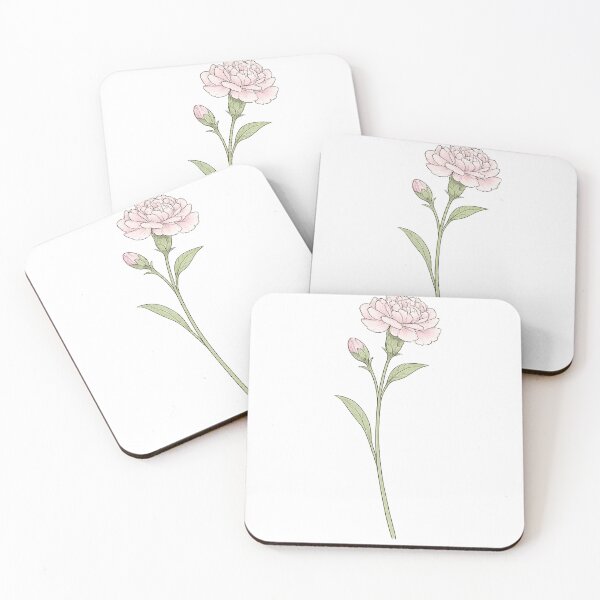 Item preview, Delicate pink carnation designed and sold by Side Quest Co..