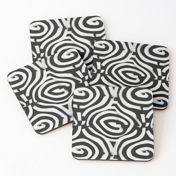 Item preview, Psychedelic Geometric Vortex Mono Abstract Art designed and sold by Dzblack.