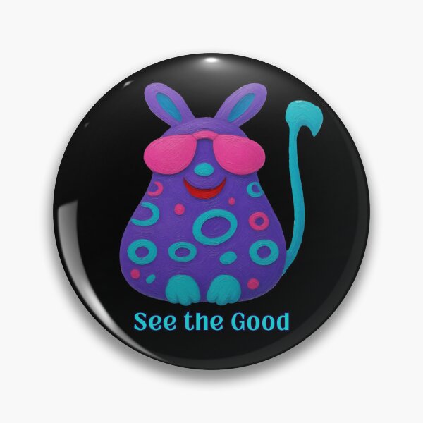 Item preview, See the Good - Positive Pink Glasses Creature designed and sold by PatykArt.
