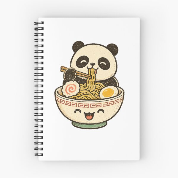 Item preview, Cute Panda Enjoying Ramen Retro Vintage Kawaii Cartoon designed and sold by Moizento.