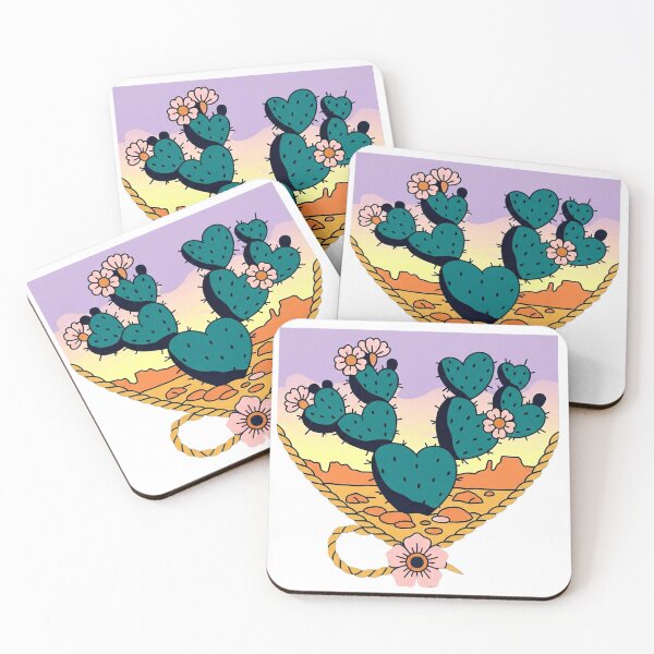 Item preview, Heart Cactus Desert Western Floral Retro Aesthetic designed and sold by Keingdesign.
