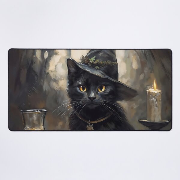 Item preview, Cute Black Cat Witch Hat Halloween Pumpkin Art designed and sold by DarkHolyQueen.