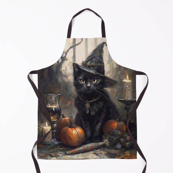 Item preview, Cute Black Cat Witch Hat Halloween Pumpkin Art designed and sold by DarkHolyQueen.