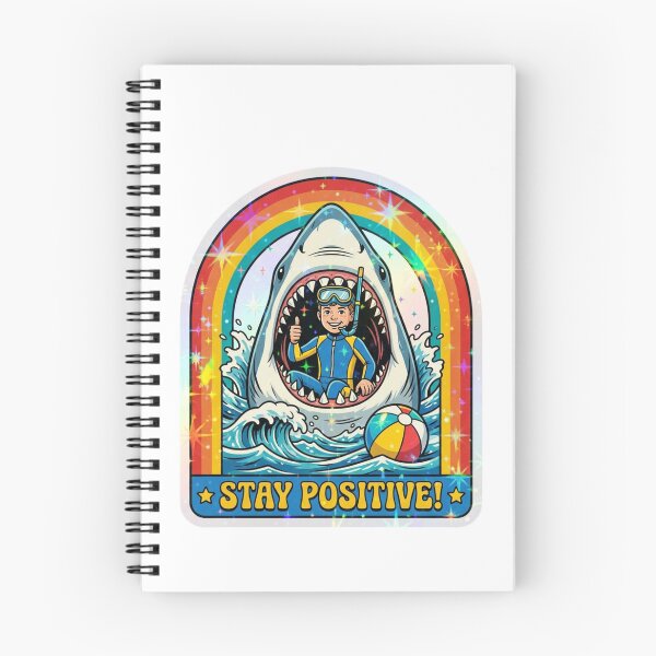 Item preview, Stay Positive Shark Mouth Scuba Diver designed and sold by raedattia.