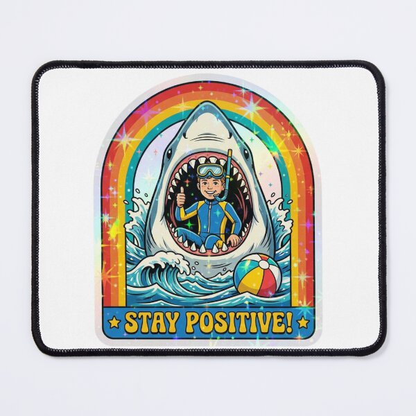 Item preview, Stay Positive Shark Mouth Scuba Diver designed and sold by raedattia.