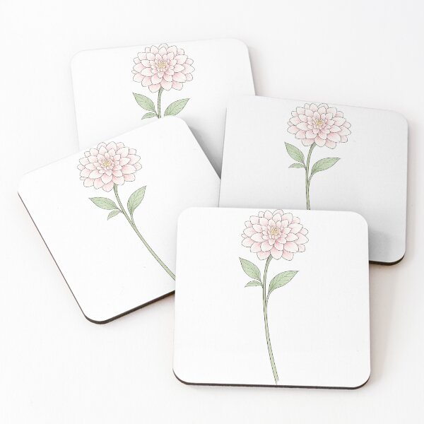 Item preview, Delicate pink dahlia designed and sold by Side Quest Co..