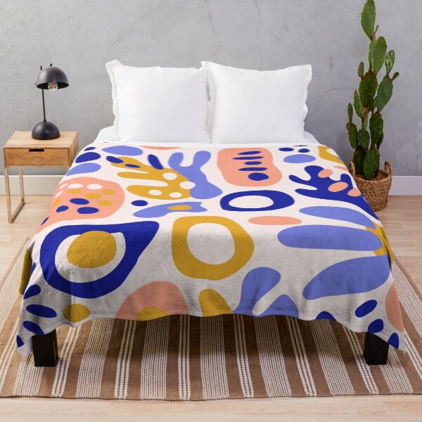 Item preview, Modern Abstract Botanical Pattern | Colorful Scandinavian Seamless Print designed and sold by Purple Moon .