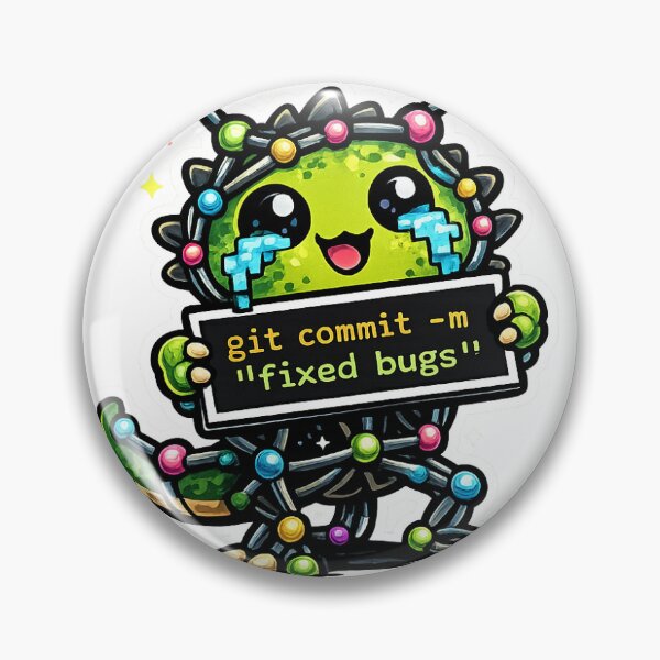 Item preview, Git Commit Monster Sticker | Funny Programmer Version Control Gift designed and sold by PixelForge Studio2.