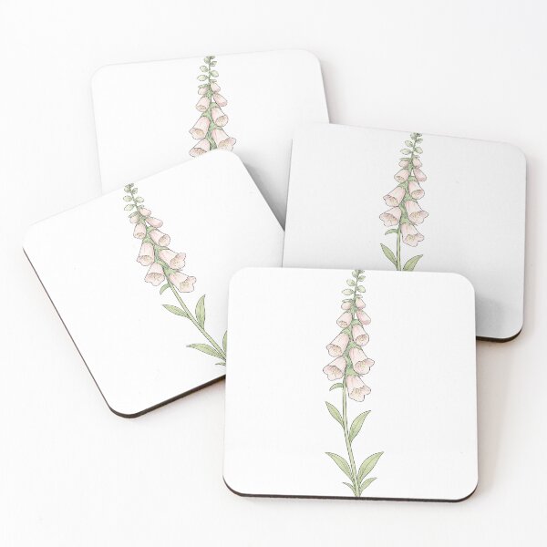 Item preview, Delicate pink foxglove in bloom designed and sold by Side Quest Co..
