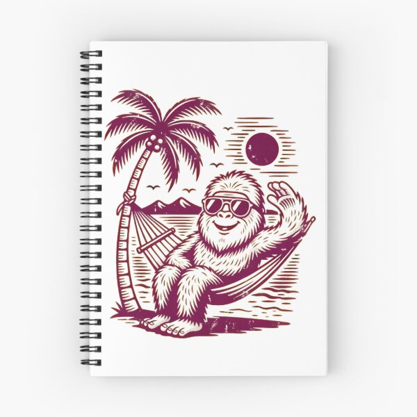 Item preview, Bigfoot Relaxing In Beach Hammock designed and sold by Linework Studio.