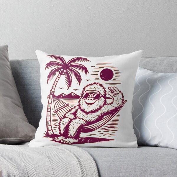 Item preview, Bigfoot Relaxing In Beach Hammock designed and sold by Linework Studio.
