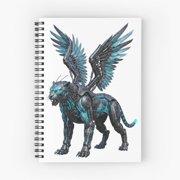 Item preview, Cyber Winged Panther — Biomechanical Fantasy Art designed and sold by CalmFrameArt.