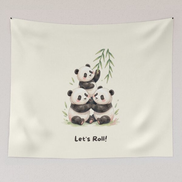 Item preview, Let's Roll! Cute Panda Friends designed and sold by BCapybara.