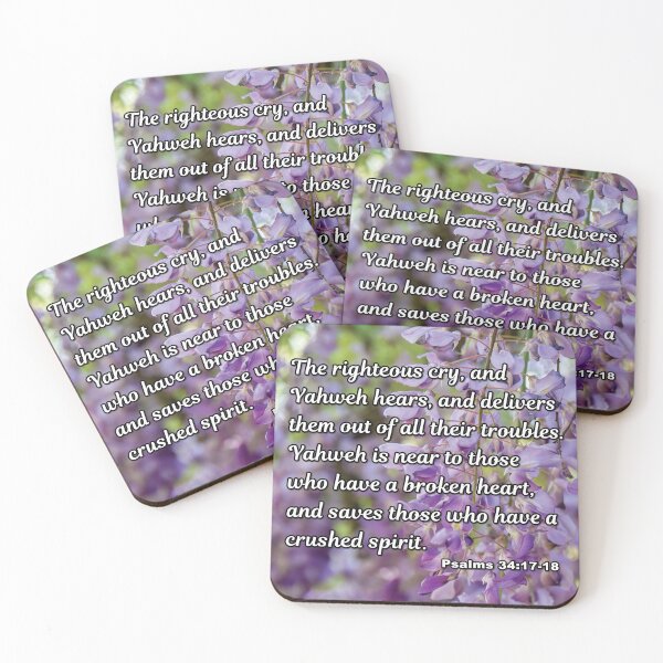 Item preview, Psalms 34:17-18 Yahweh Hears - Wisteria Photograph designed and sold by InsprtnlArtbyDP.